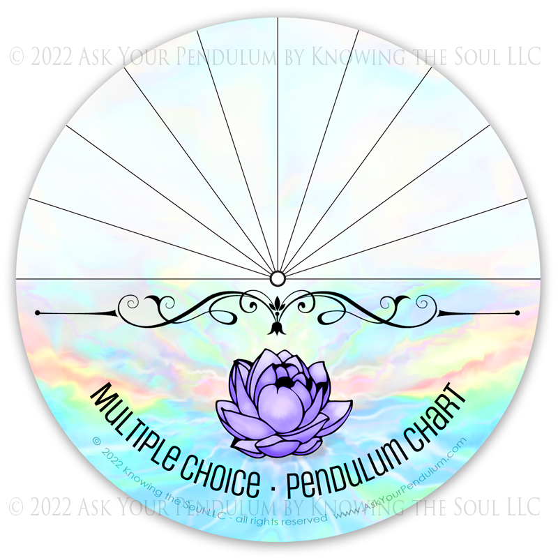 Multiple Choice Aluminum Pendulum Chart - 8 inch round by Ask Your Pendulum