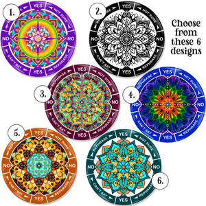 6 Designs - 8" ceramic tile pendulum chart by Ask Your Pendulum, Knowing the Soul LLC