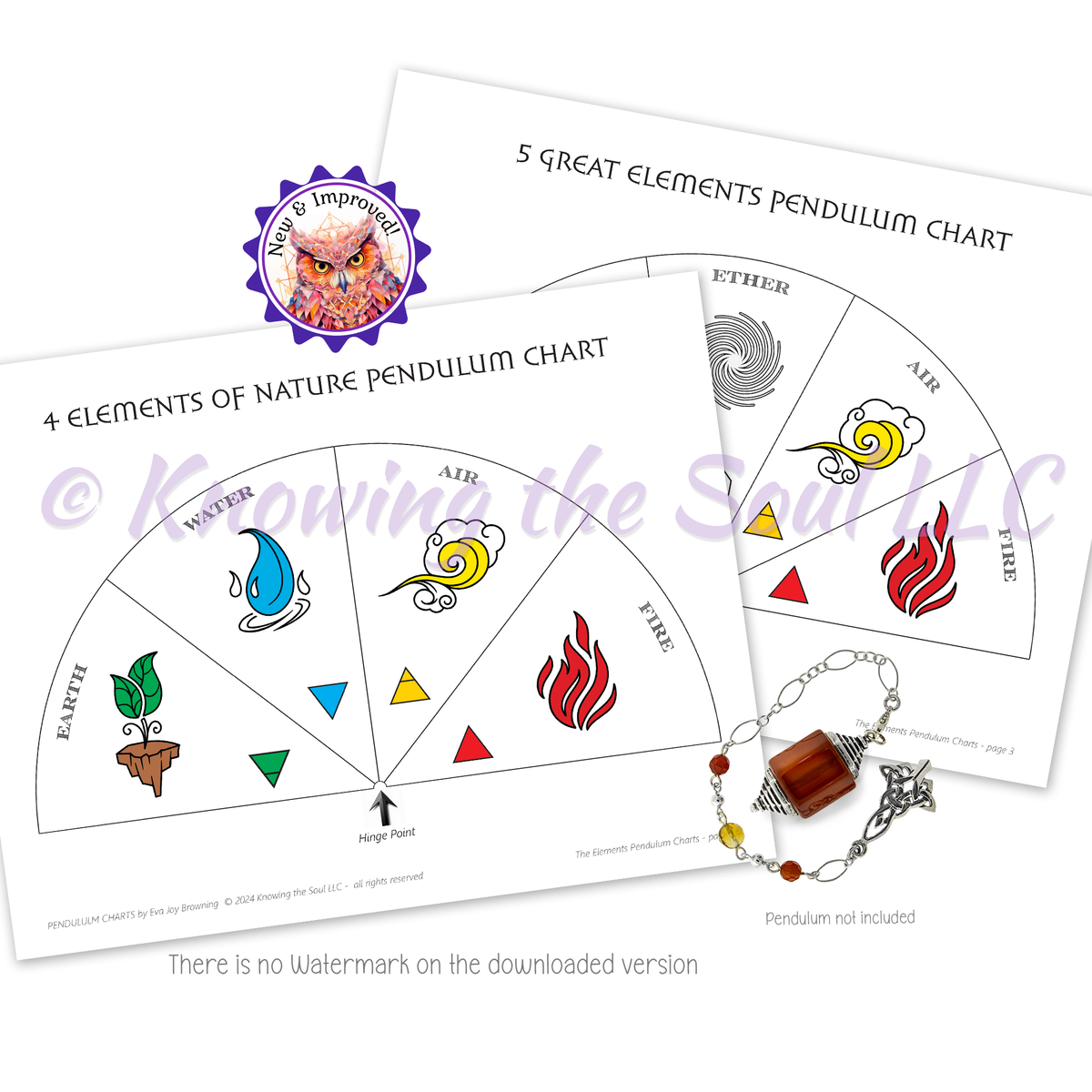 Printable Elements Pendulum Chart - Digital Download - by Ask Your Pendulum