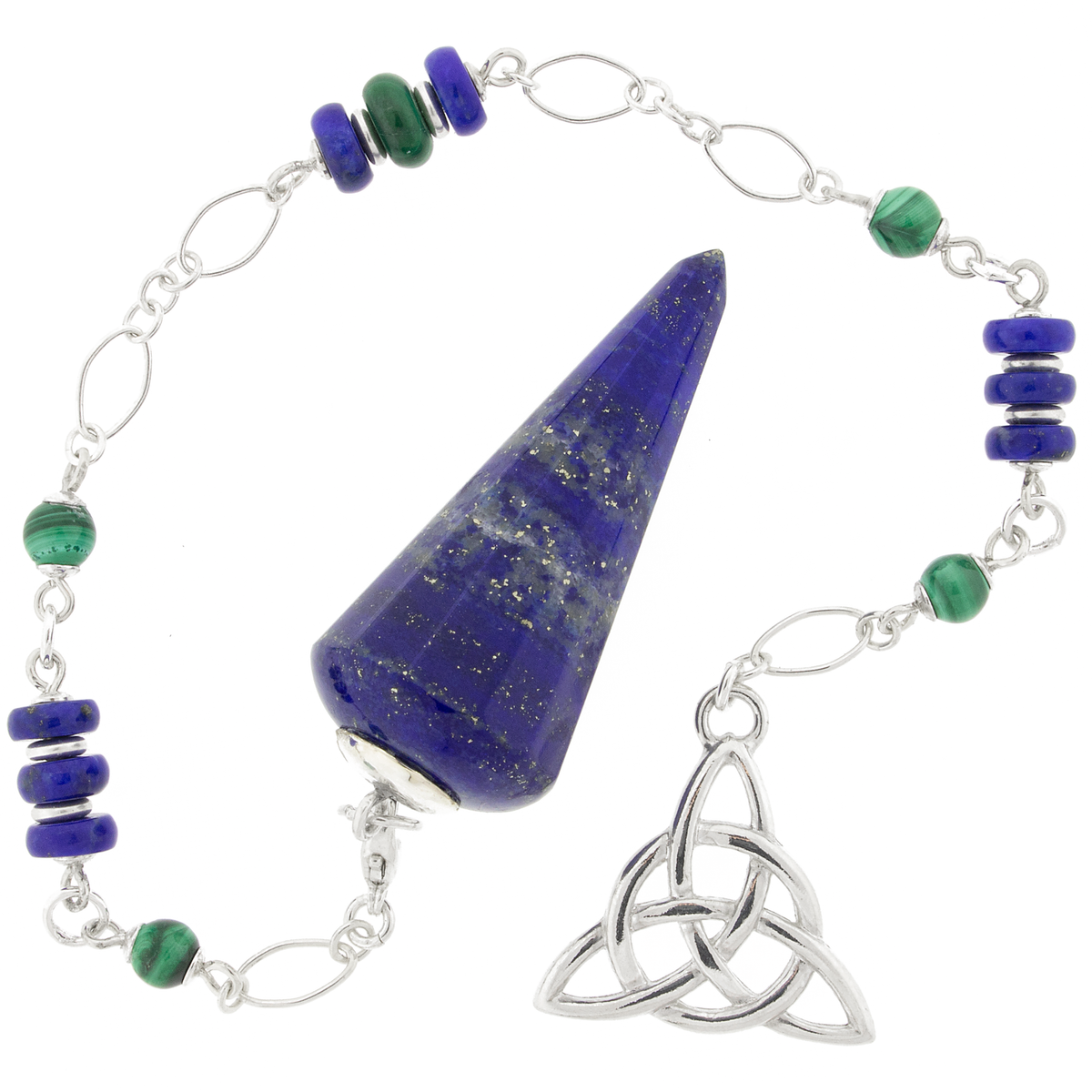 One of a Kind #367 - Lapis Lazuli, Malachite and Sterling Silver Pendulum by Ask Your Pendulum
