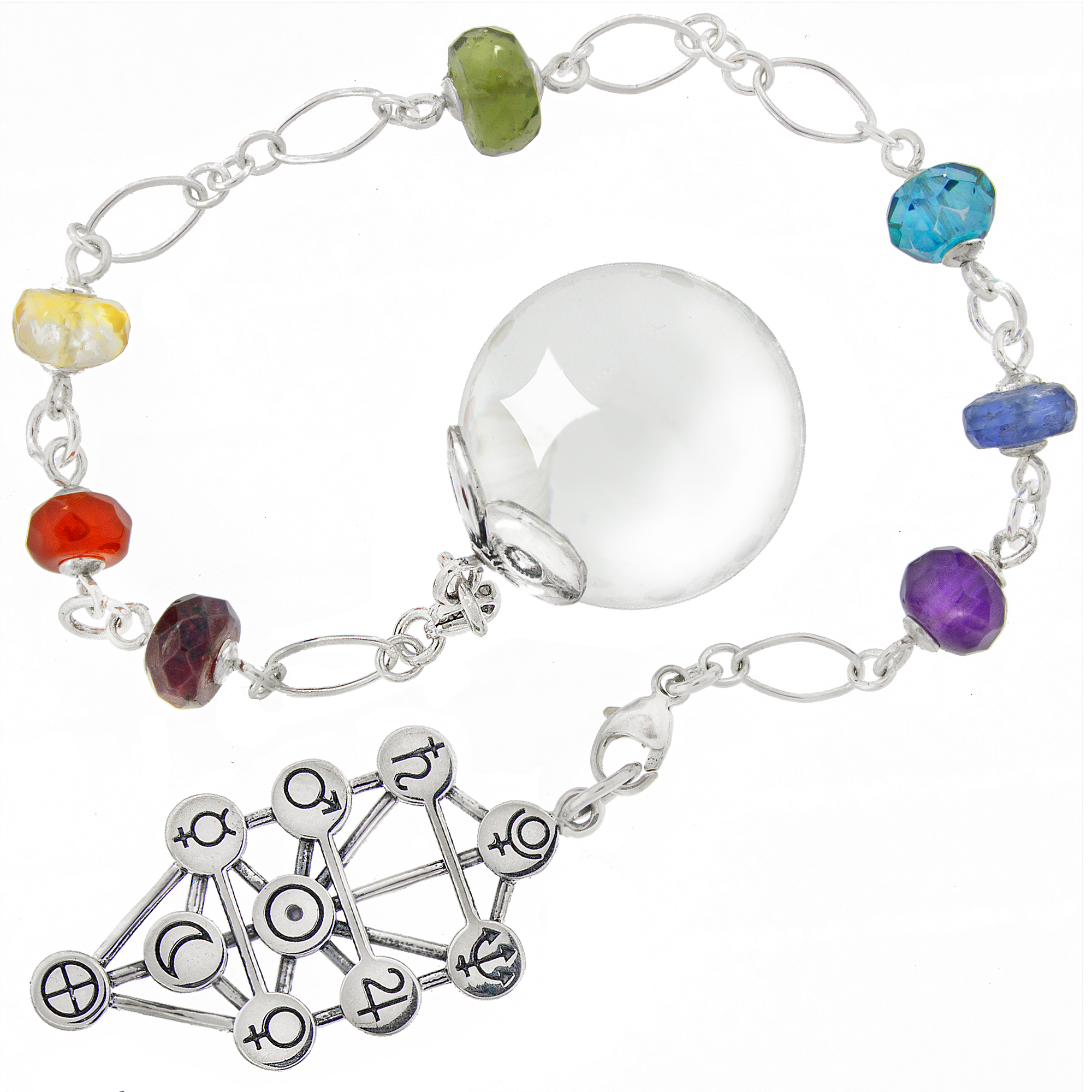 One of a Kind #371 - Clear Quartz, Gemstone, and Sterling Silver Pendulum by Ask Your Pendulum