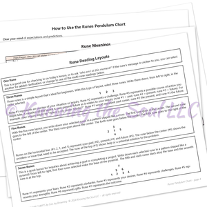 Rune layouts for Printable Runes Pendulum Chart (digital download) by Ask Your Pendulum