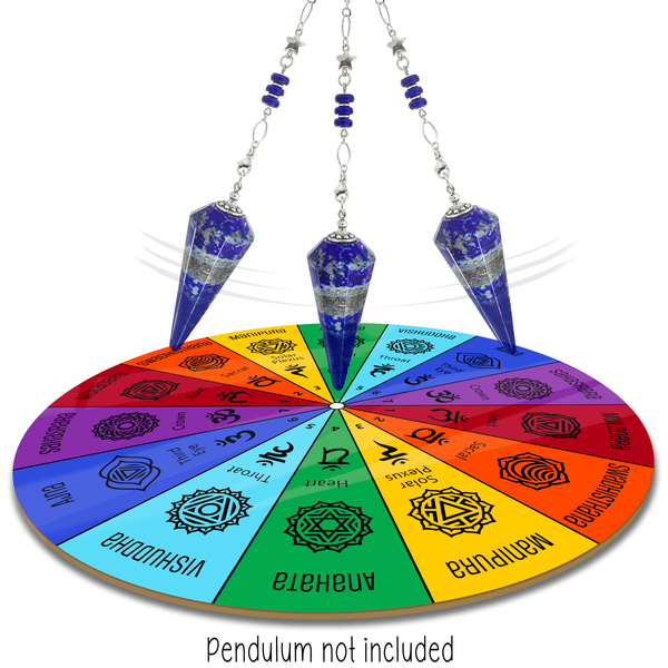 Full Circle Seven Chakras Pendulum Chart - 8 inch Aluminum