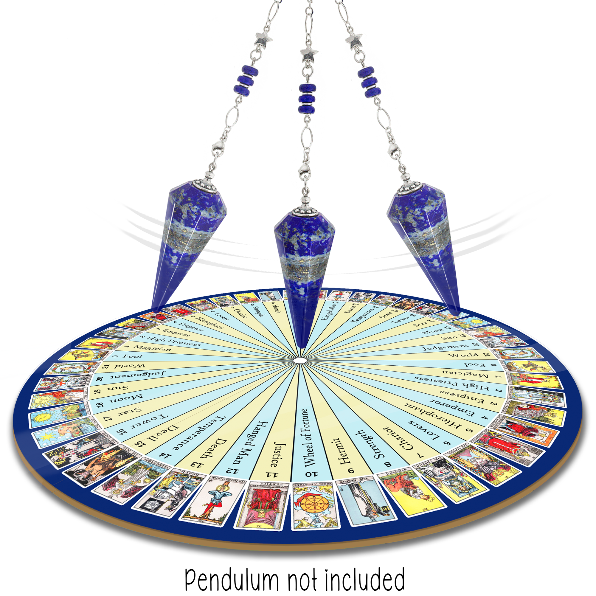 Tarot Major Arcana Aluminum Pendulum Chart - 8 inch round chart by Ask Your Pendulum