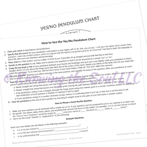 How to use Printable Yes/No Pendulum Chart by Ask Your Pendulum