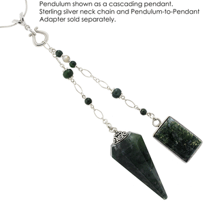 One of a Kind #226 - Moss Agate and Sterling Silver Pendulum by Ask Your Pendulum