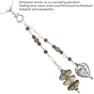 One of a Kind #235 - Smoky Quartz and Sterling Silver Pendulum as a cascading pendant by Ask Your Pendulum