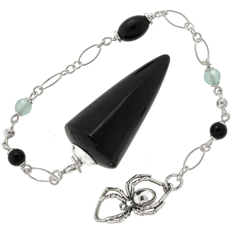 One of a Kind #250 - Black Onyx, Blue Chalcedony and Sterling Silver Pendulum by Ask Your Pendulum