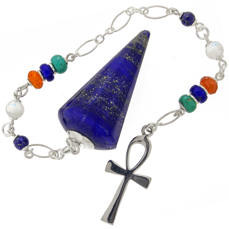 One of a Kind #268 - Lapis Lazuli, Turquoise, Carnelian and Sterling Silver Pendulum by Ask Your Pendulum