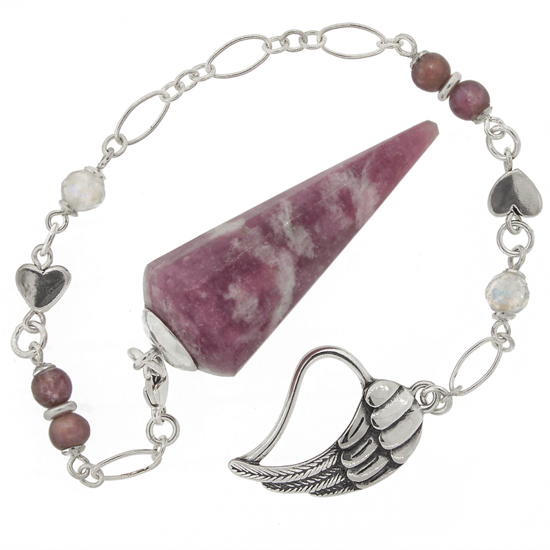 One of a Kind #288 - Lepidolite, Rainbow Moonstone and Sterling Silver Pendulum by Ask Your Pendulum
